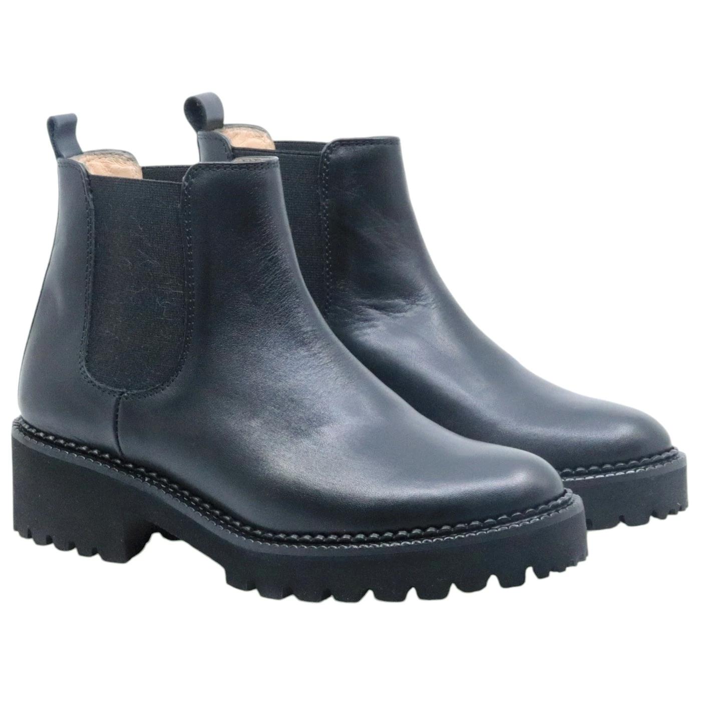 Le Briella Z760 chelsea donna in pelle nera. 