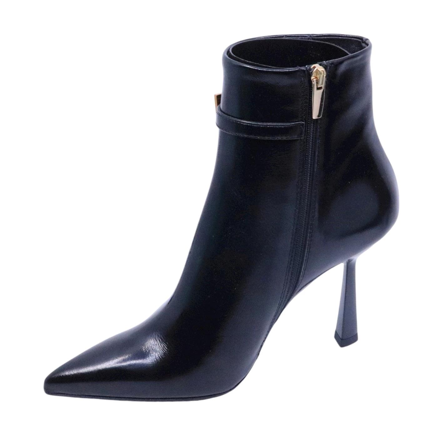 Stivaletto donna Chantal 1962 2364 in pelle verlux nera 