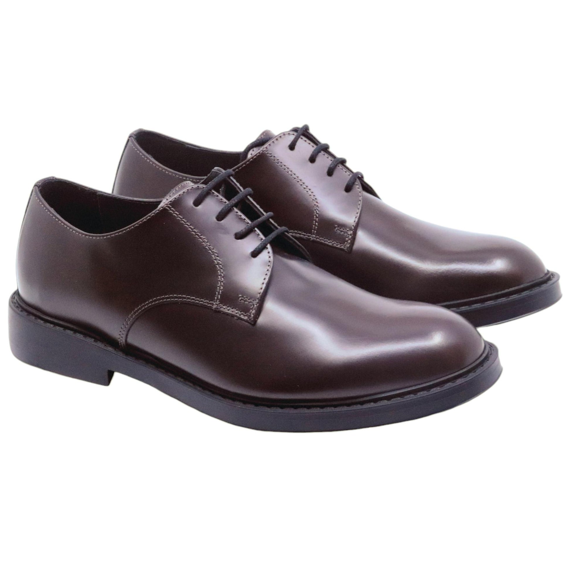 Scarpa Derby Antica Cuoieria 22938 in pelle bordeaux 