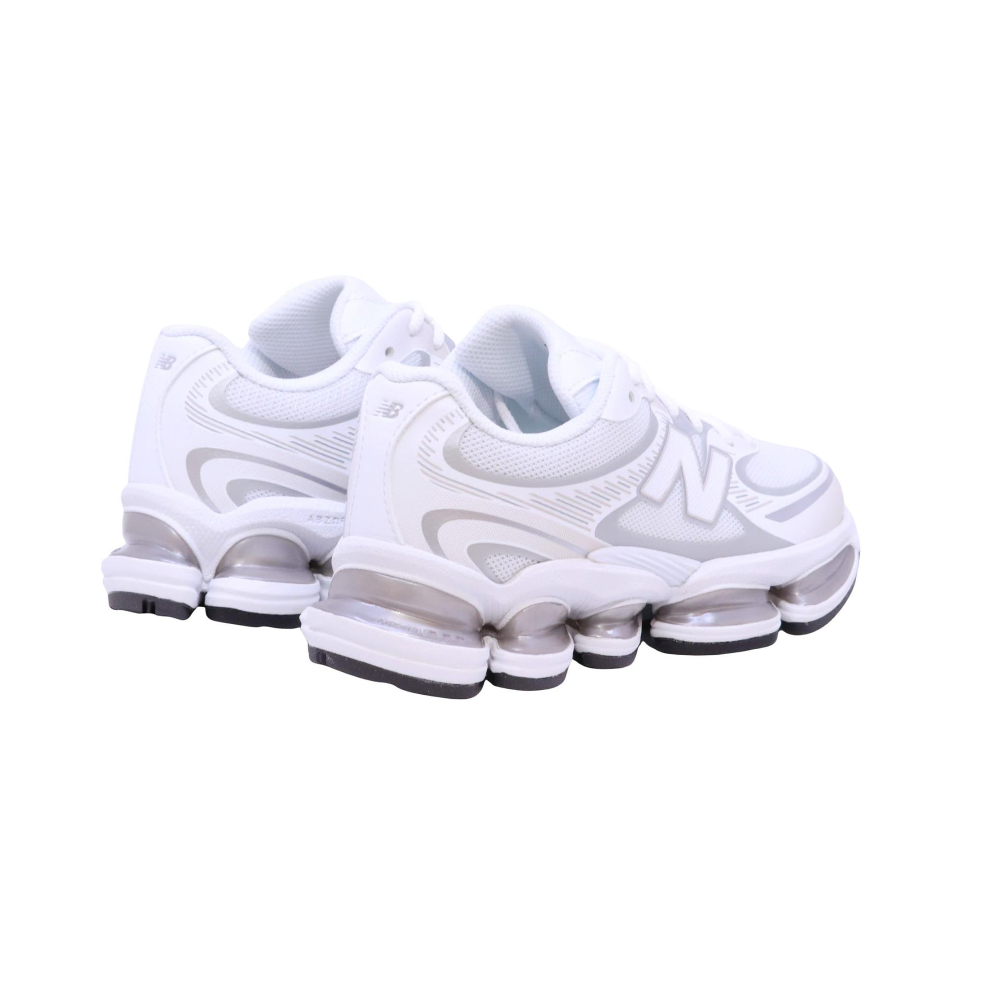 New Balance ABZORB 2000 sneaker donna in tessuto e materiale tecnico bianco silver 