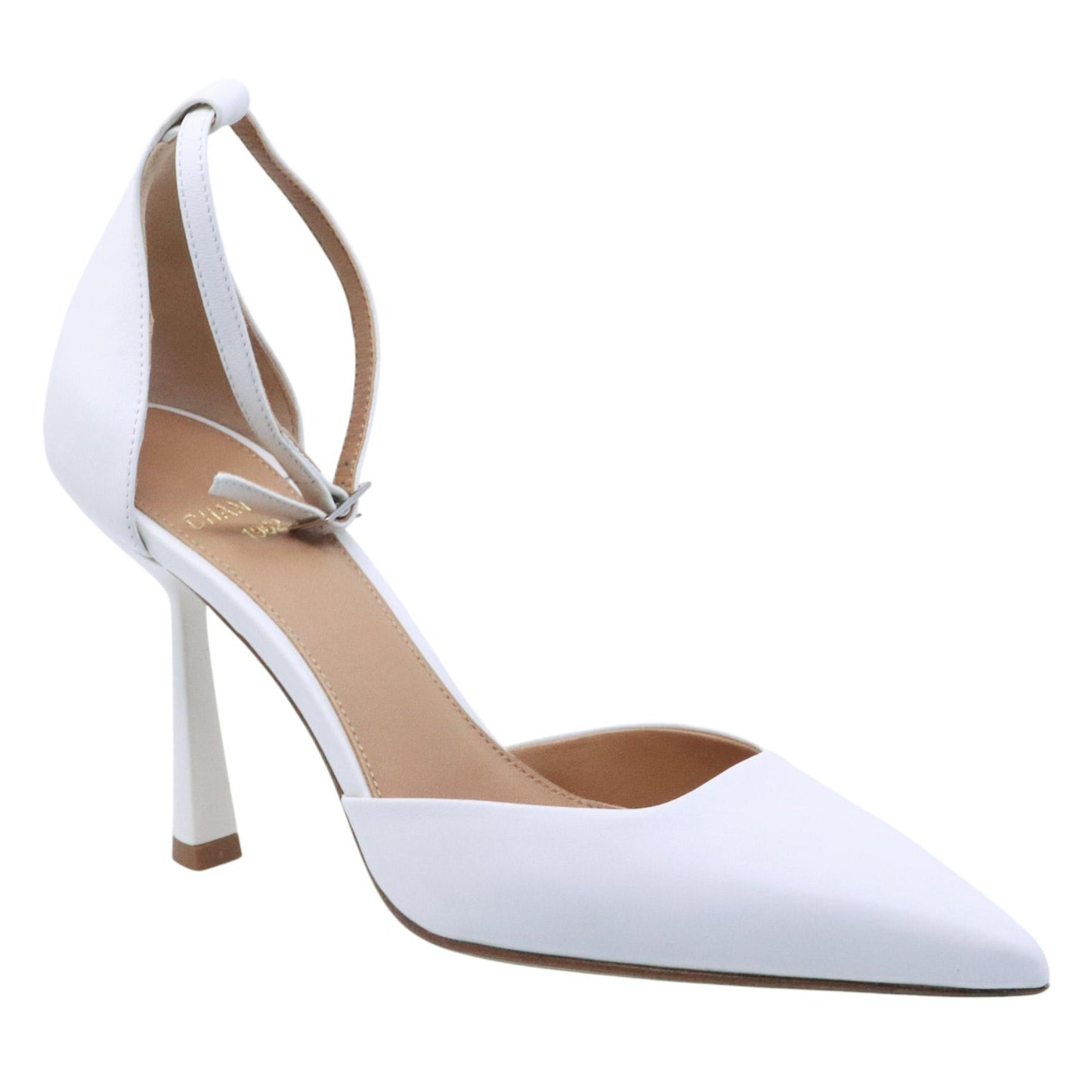Décolleté donna Chantal 2509 in pelle bianco latte 