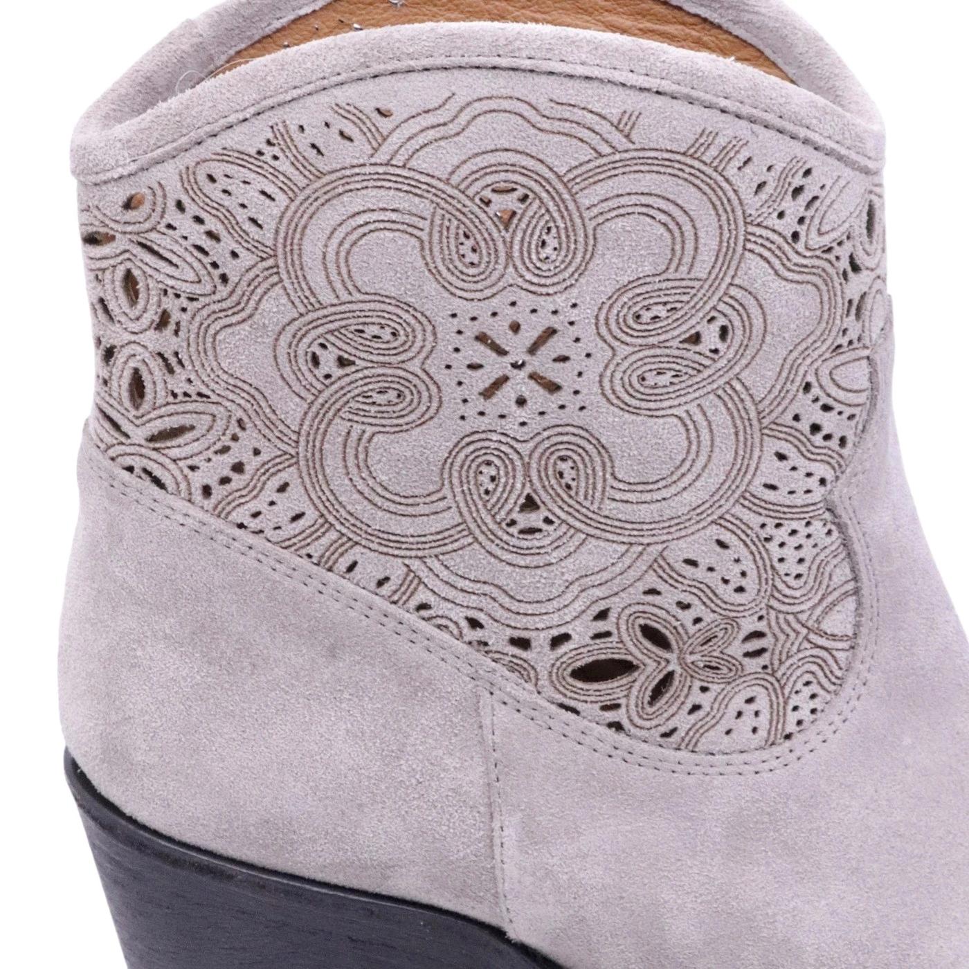 Stivaletto texano Via Roma 15 4148 in pelle scamosciata fango 