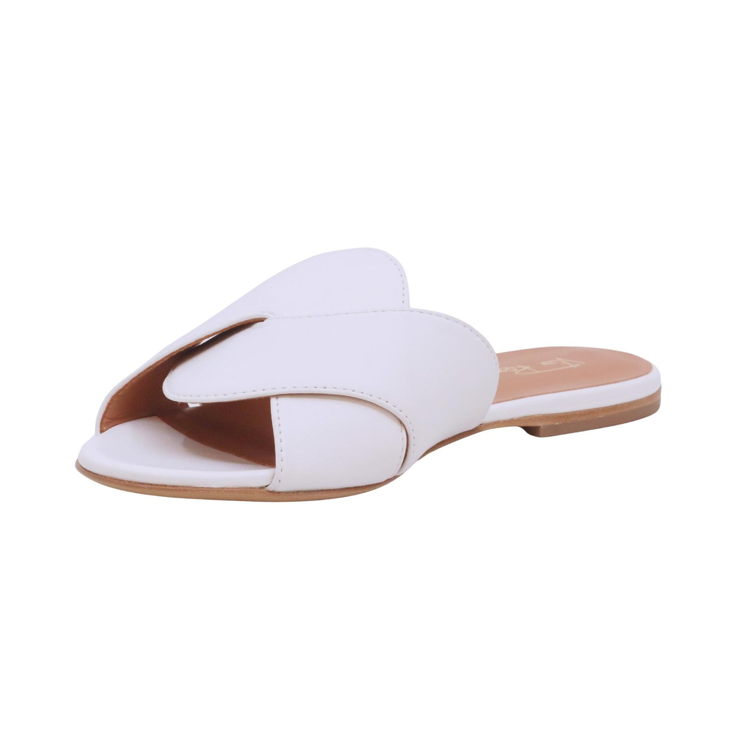 Via Roma 15 4460 Nappa Bianca sandalo ciabatta donna in pelle bianca 