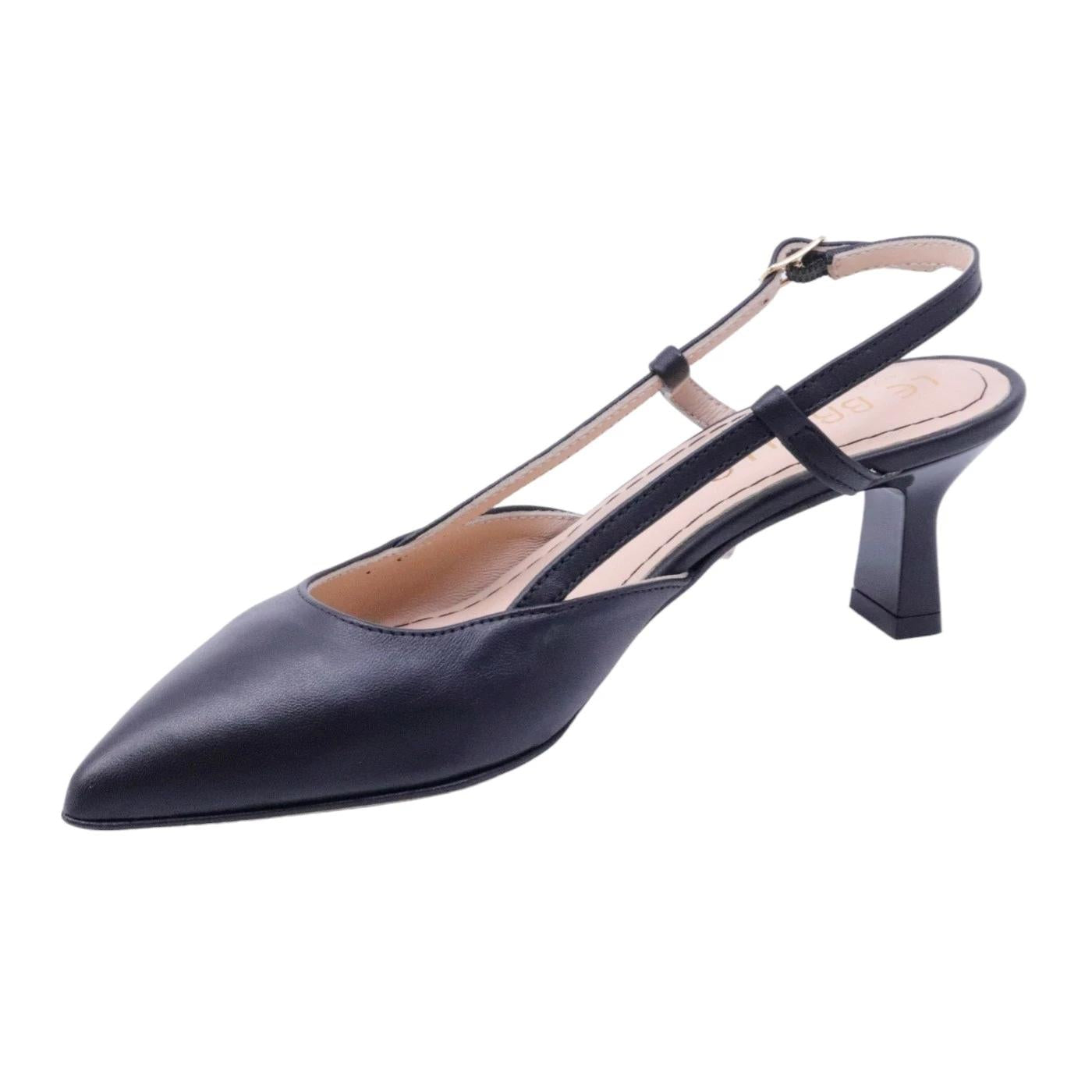 Slingback donna Le Briella Z897 in pelle nera 