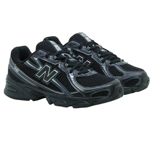 New Balance U740BM2 Black Silver D sneaker donna in mesh nero e argento stile running anni 2000 