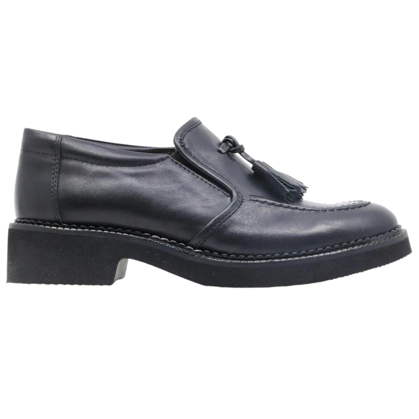 Mocassino donna Le Briella Z905 in pelle nera con mappetto 