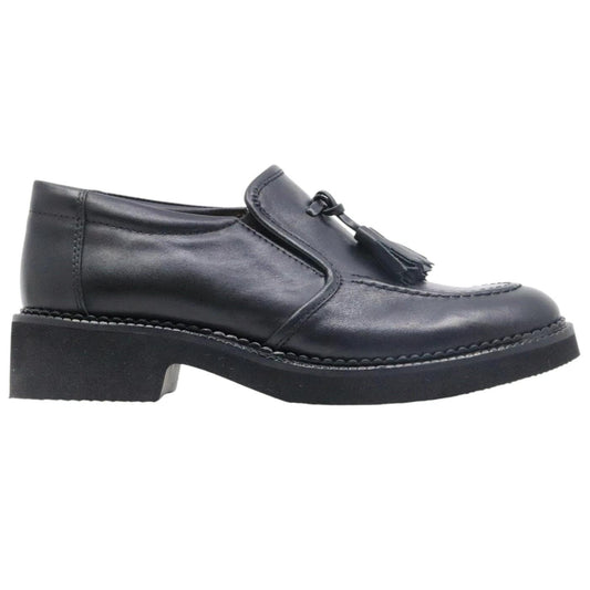 Mocassino donna Le Briella Z905 in pelle nera con mappetto 