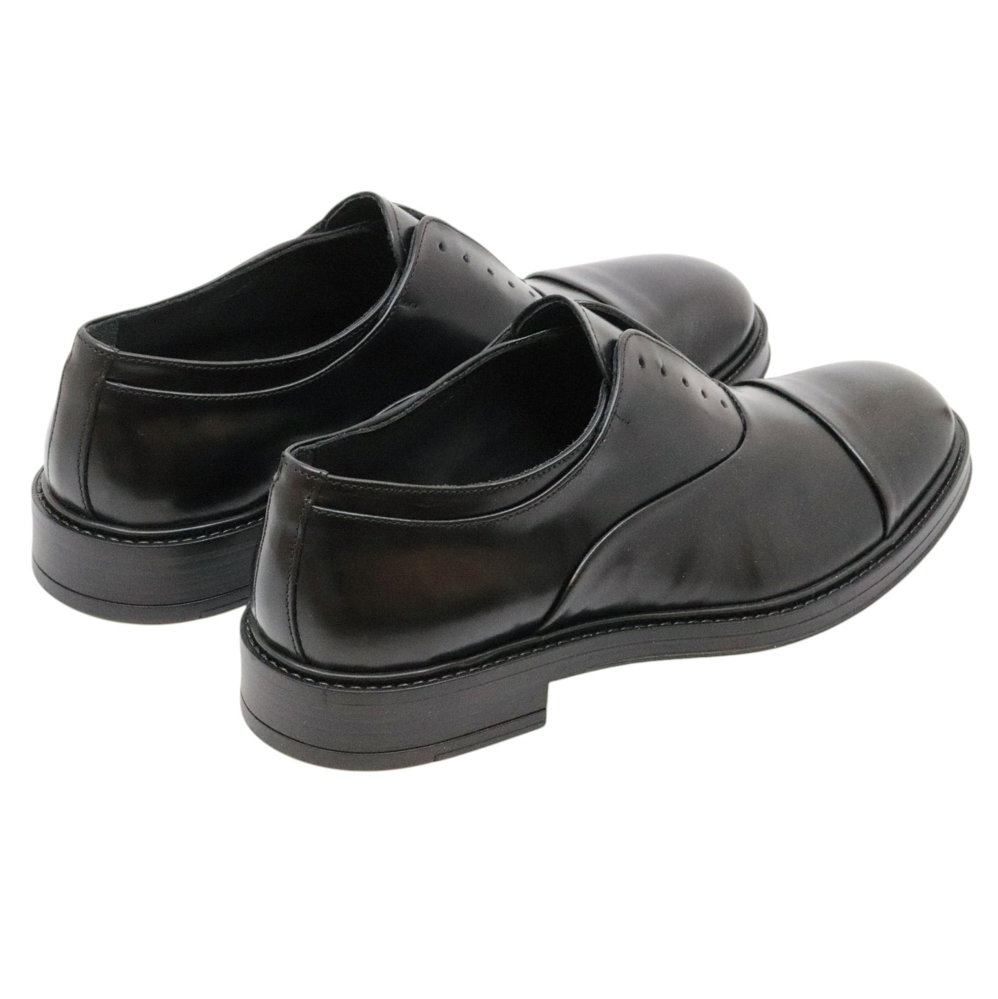 Pawelk's 15327 scarpa oxford da uomo in pelle nera 