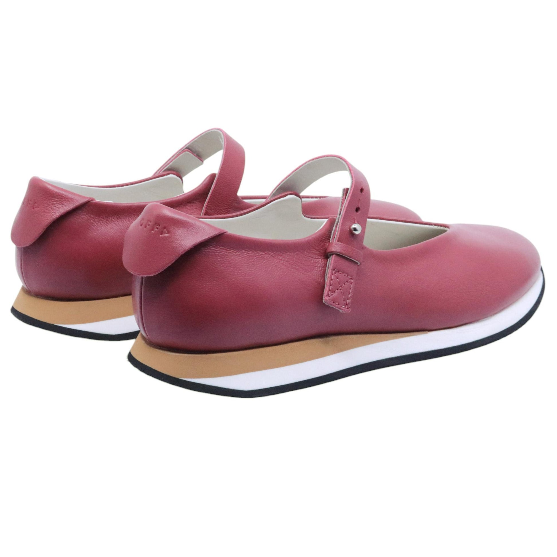 Ballerina donna Offplay Dance in pelle bordeaux 