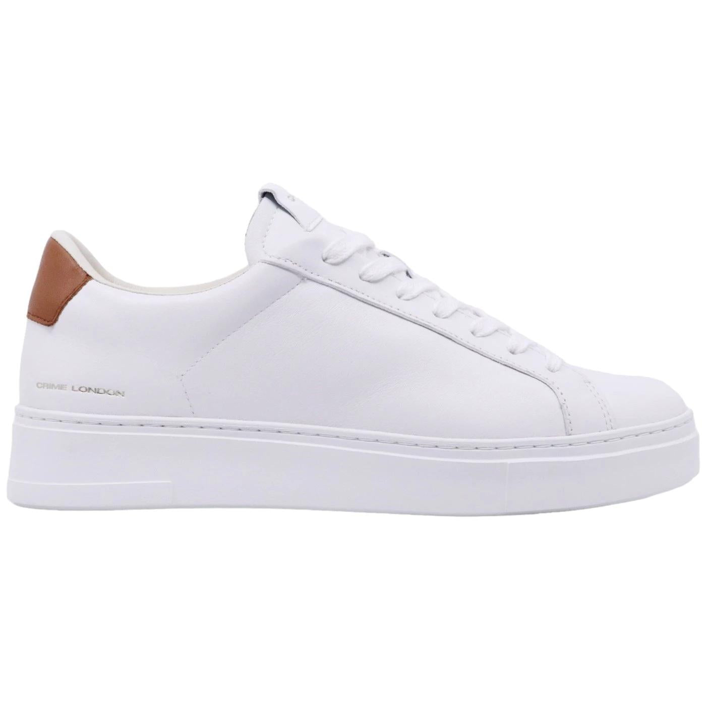 Sneaker uomo Crime London modello Extralight in morbida pelle bianca 