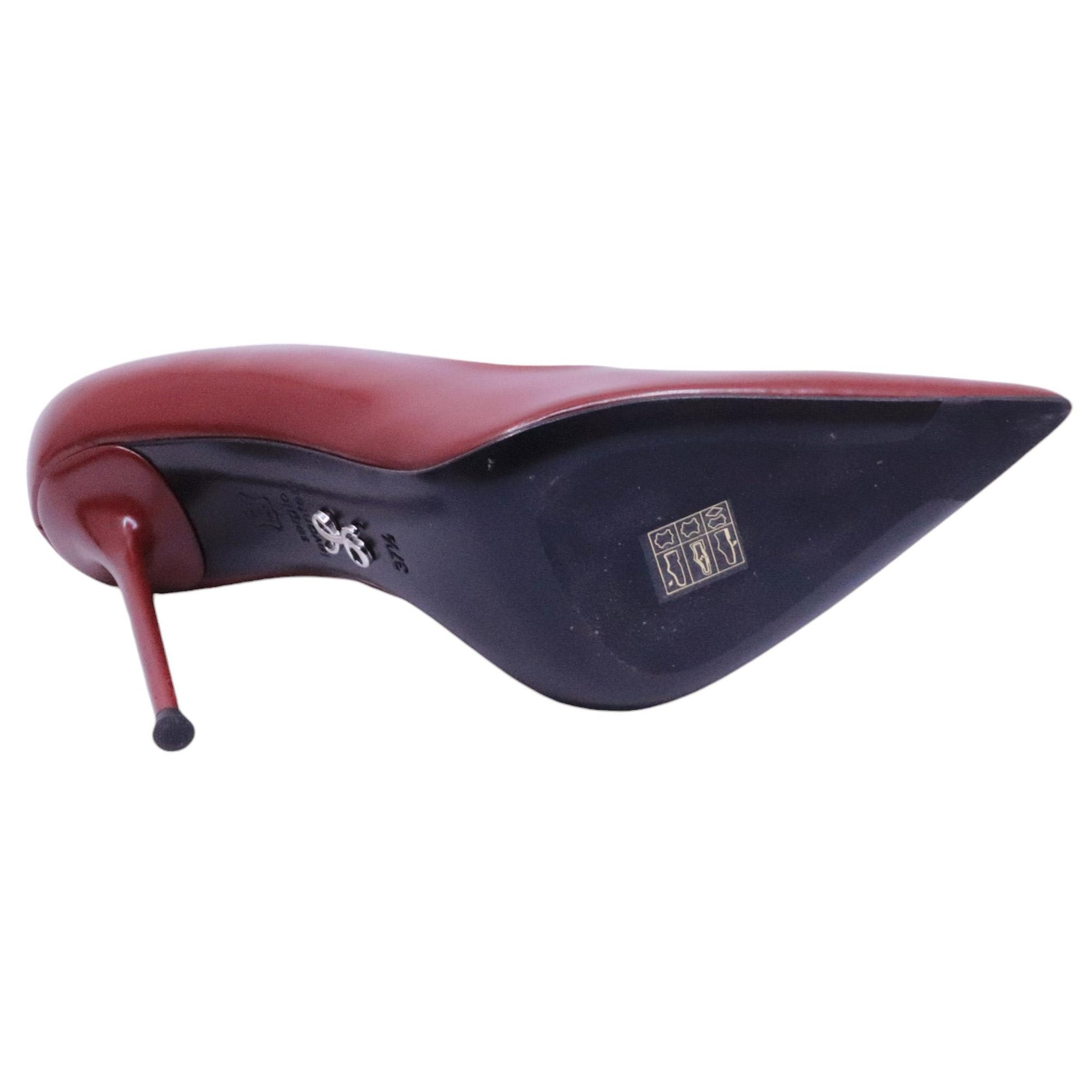 Décolleté donna Sergio Levantesi Ley 5 in pelle amarena 