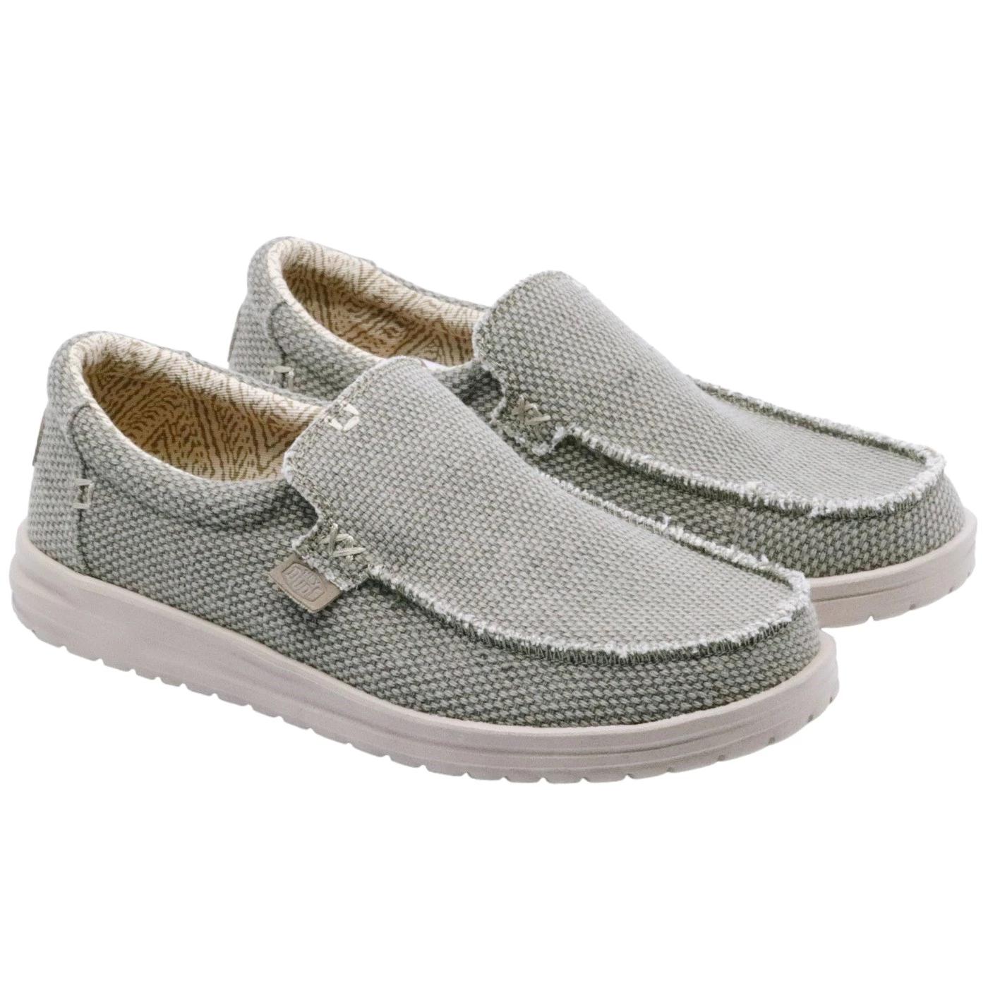 Hey Dude Mikka Braided sneaker slip on uomo in verde 