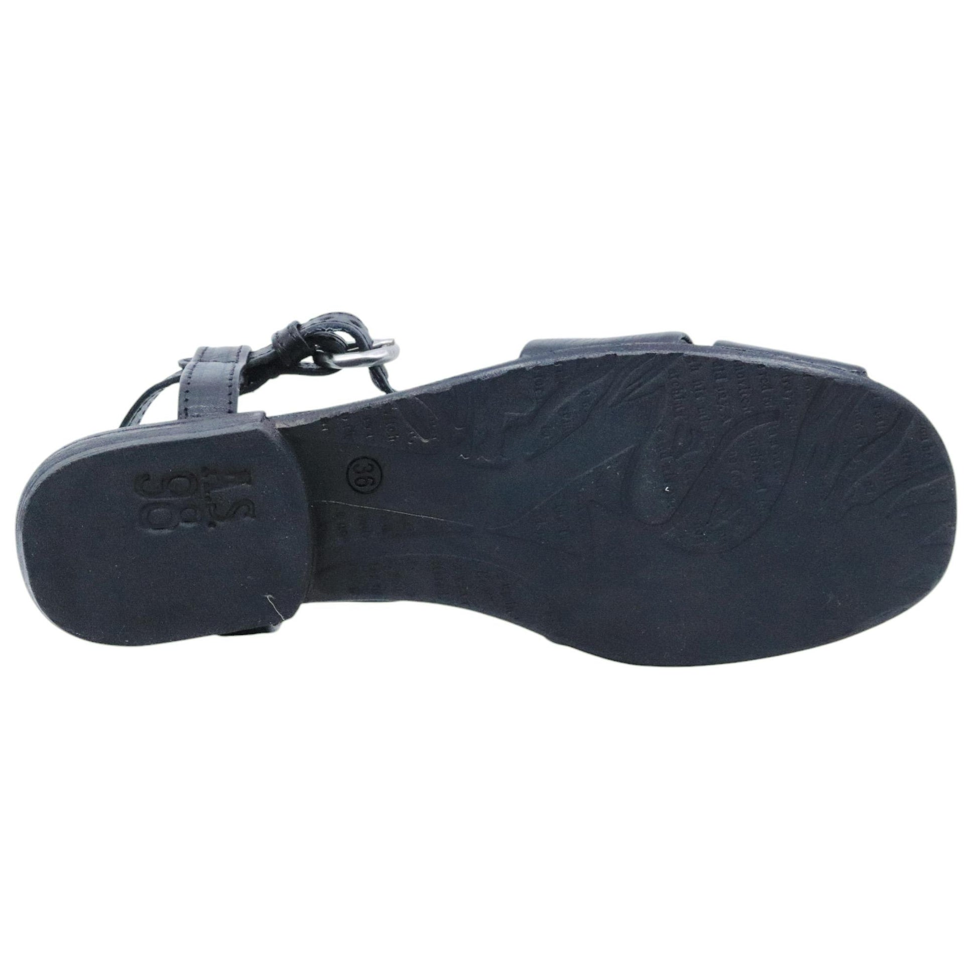 Sandalo donna AS98 B59109 in pelle nera 