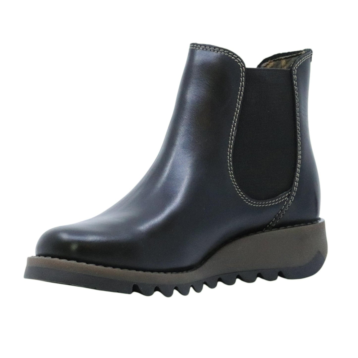 Fly London SALV stivaletto donna in pelle nera SALV-RUG-BLK42BLACK FLY LONDON