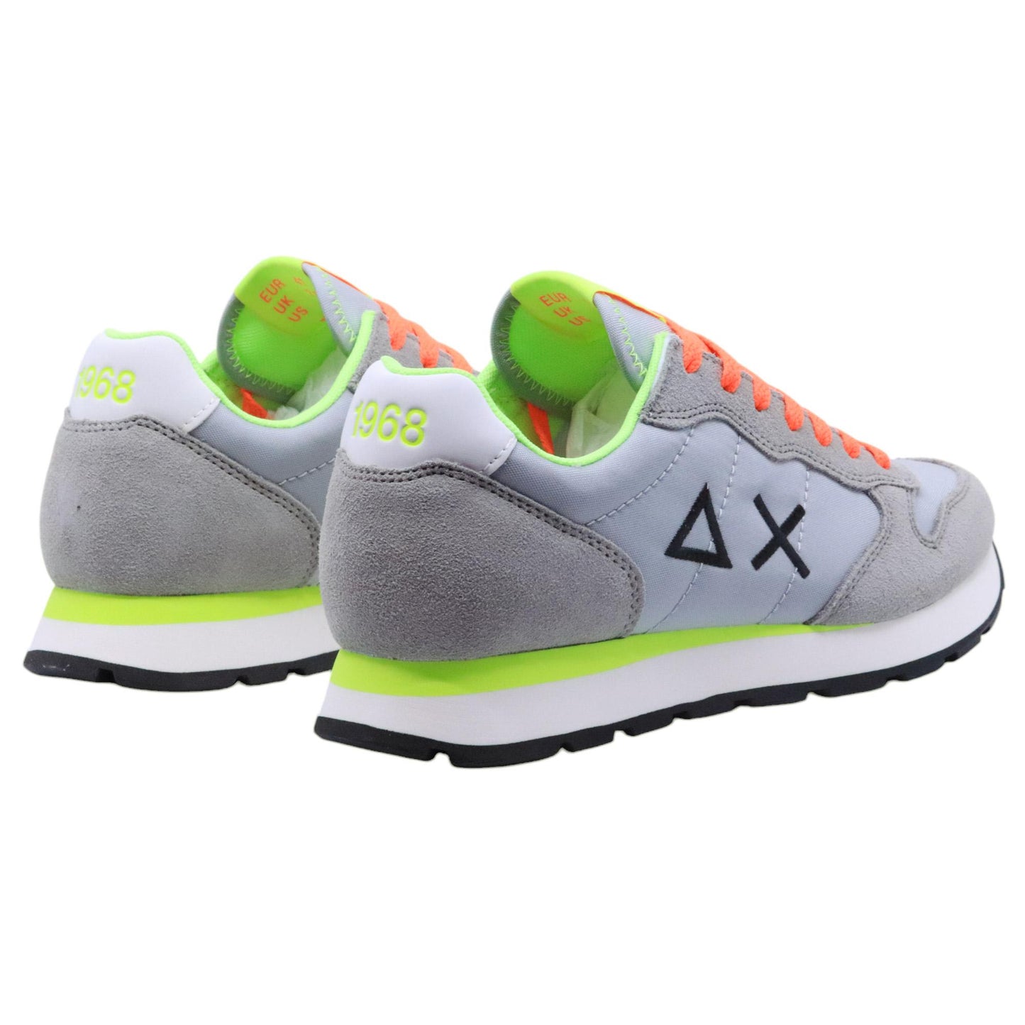 Sneaker uomo Sun68 Tom Fluo Z35102 in tessuto grigio 