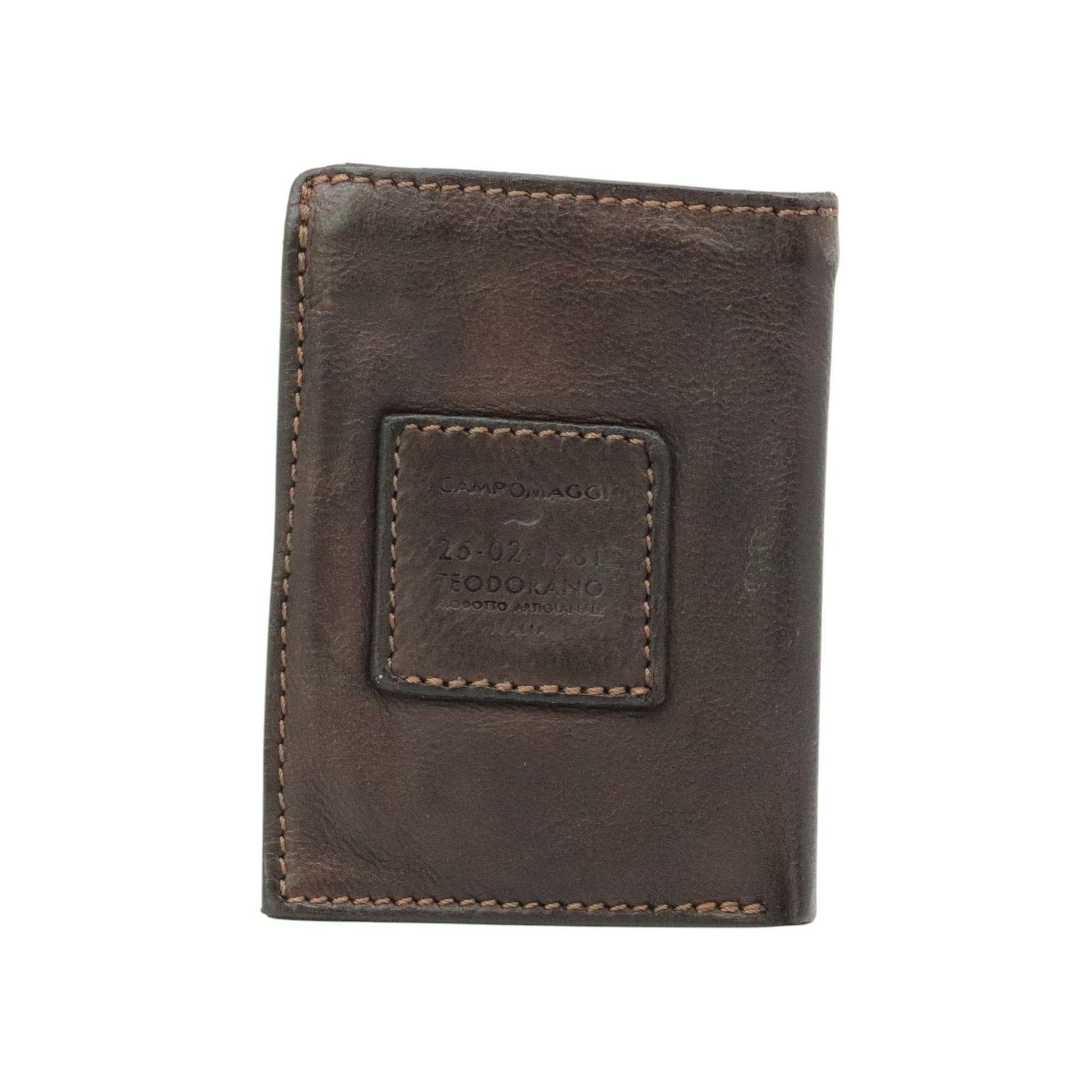 Campomaggi portafoglio donna in pelle naturale testa di moro C041590NDX2298C1501 CAMPOMAGGI