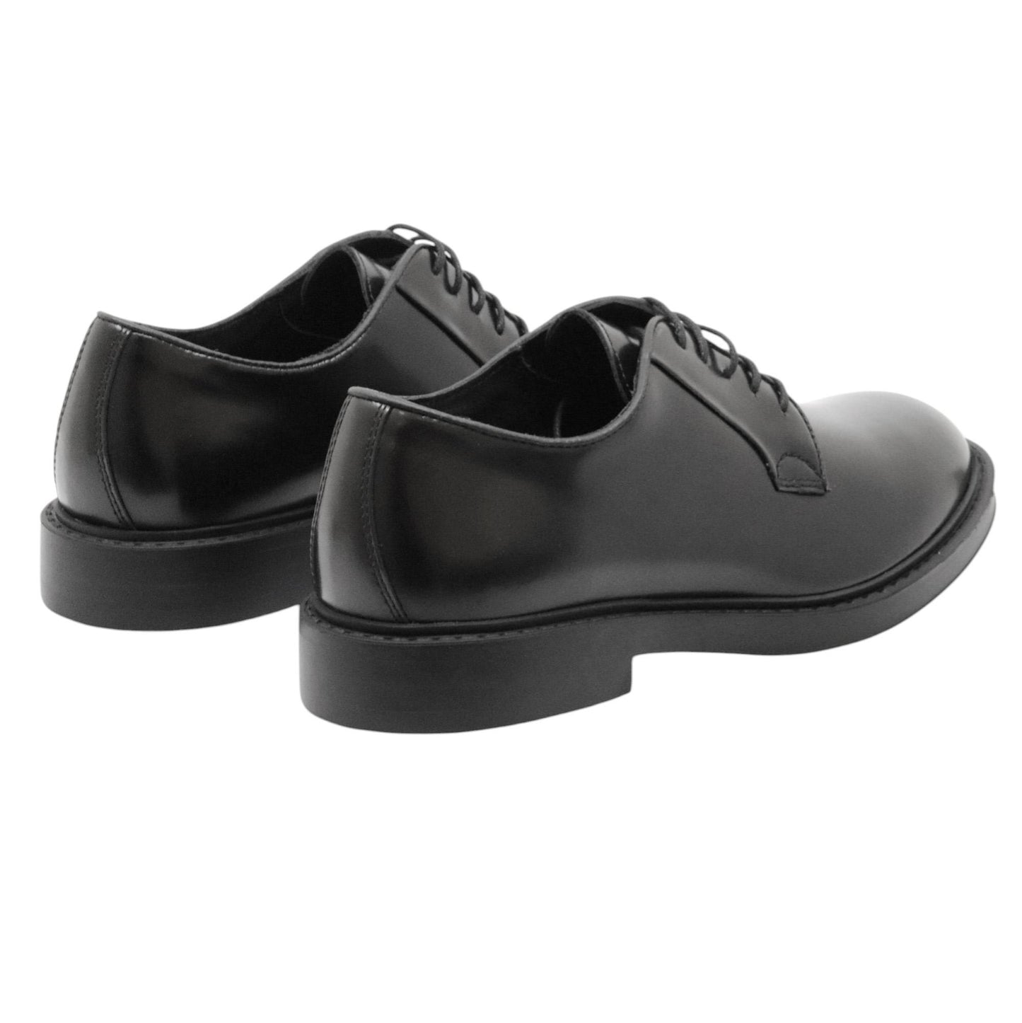 Antica Cuoieria 23050 scarpa derby uomo in pelle lucida nera 