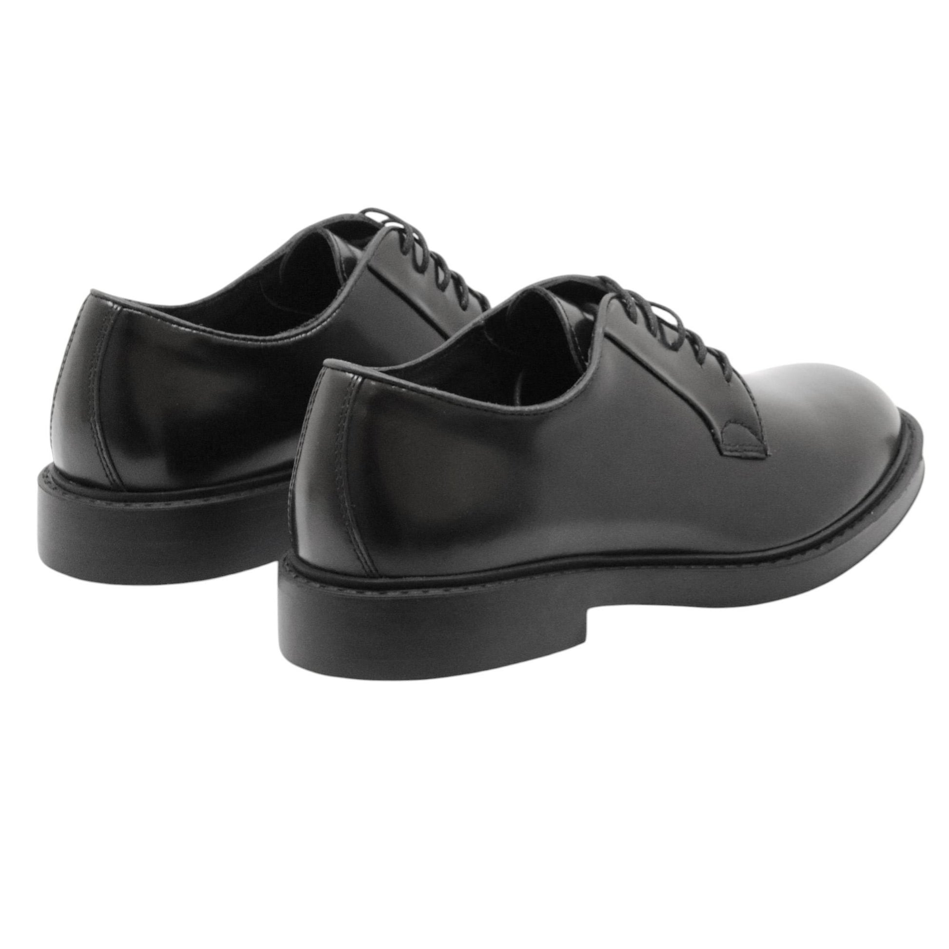 Antica Cuoieria 23050 scarpa derby uomo in pelle lucida nera 