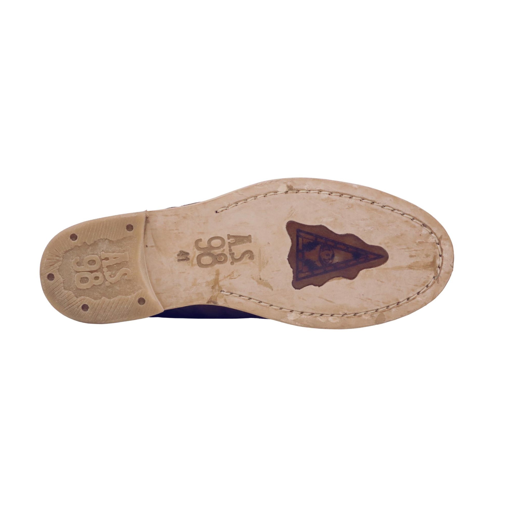 AS98 Cirillo Z59101 scarpa allacciata uomo in camoscio ebano con suola in cuoio 