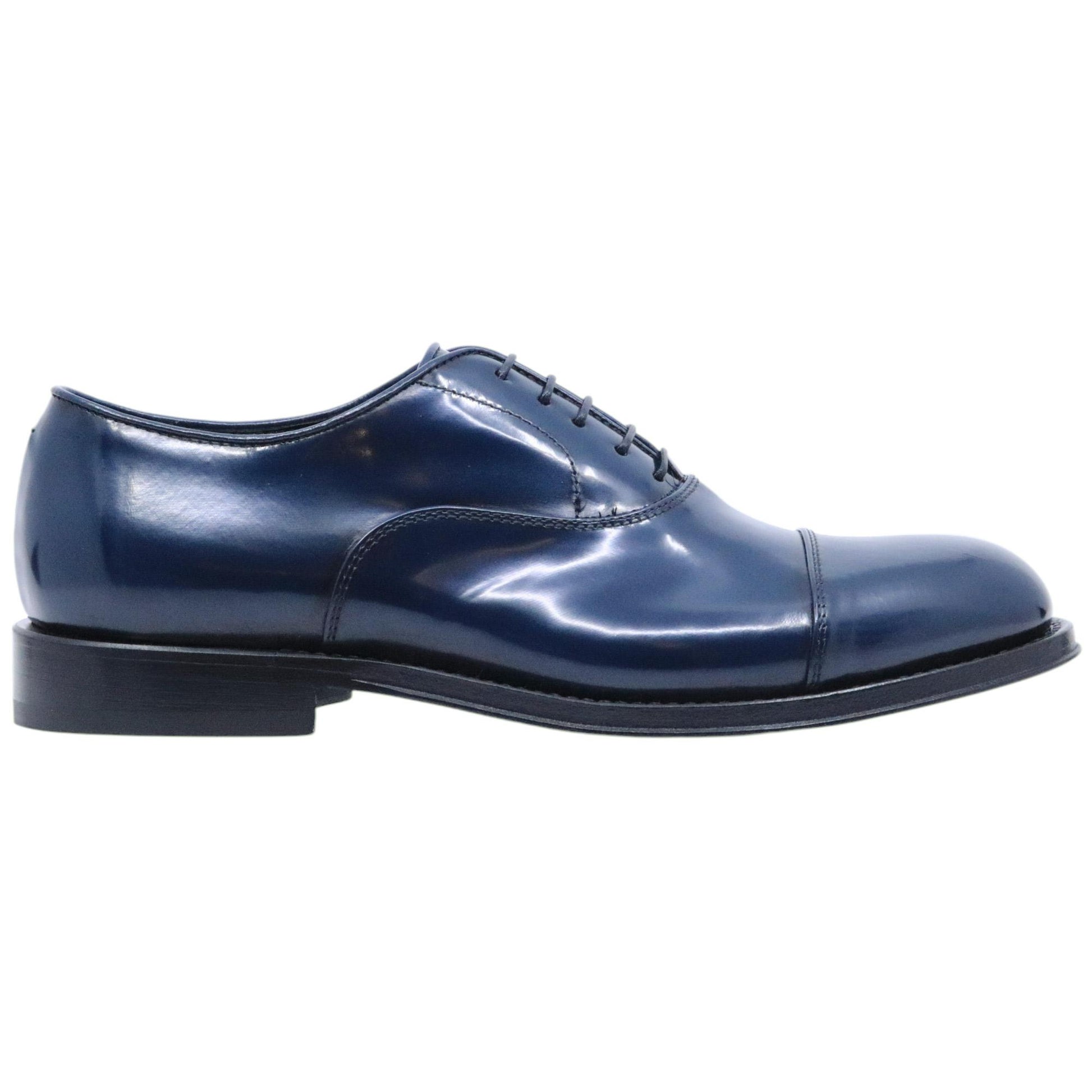 Scarpa Derby uomo Corvari 1823 in pelle blu spazzolata 