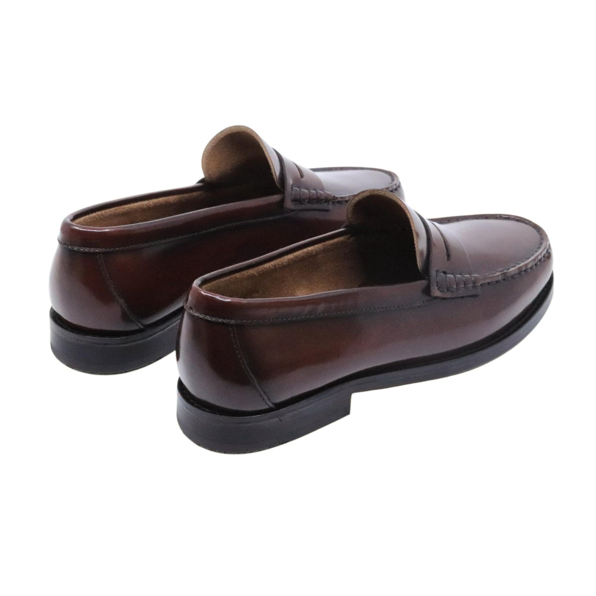 Saxone of Scotland Coll W 29 mocassino donna in pelle Burgundy Shiny 