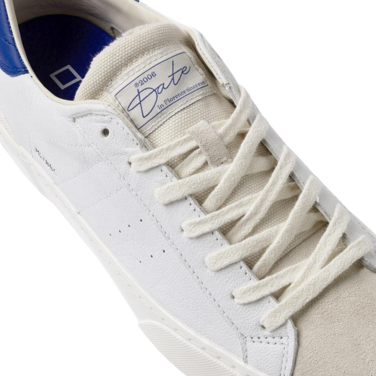 DATE Hill Low Basic White Bluette HL BA WE sneaker uomo in pelle bianca 