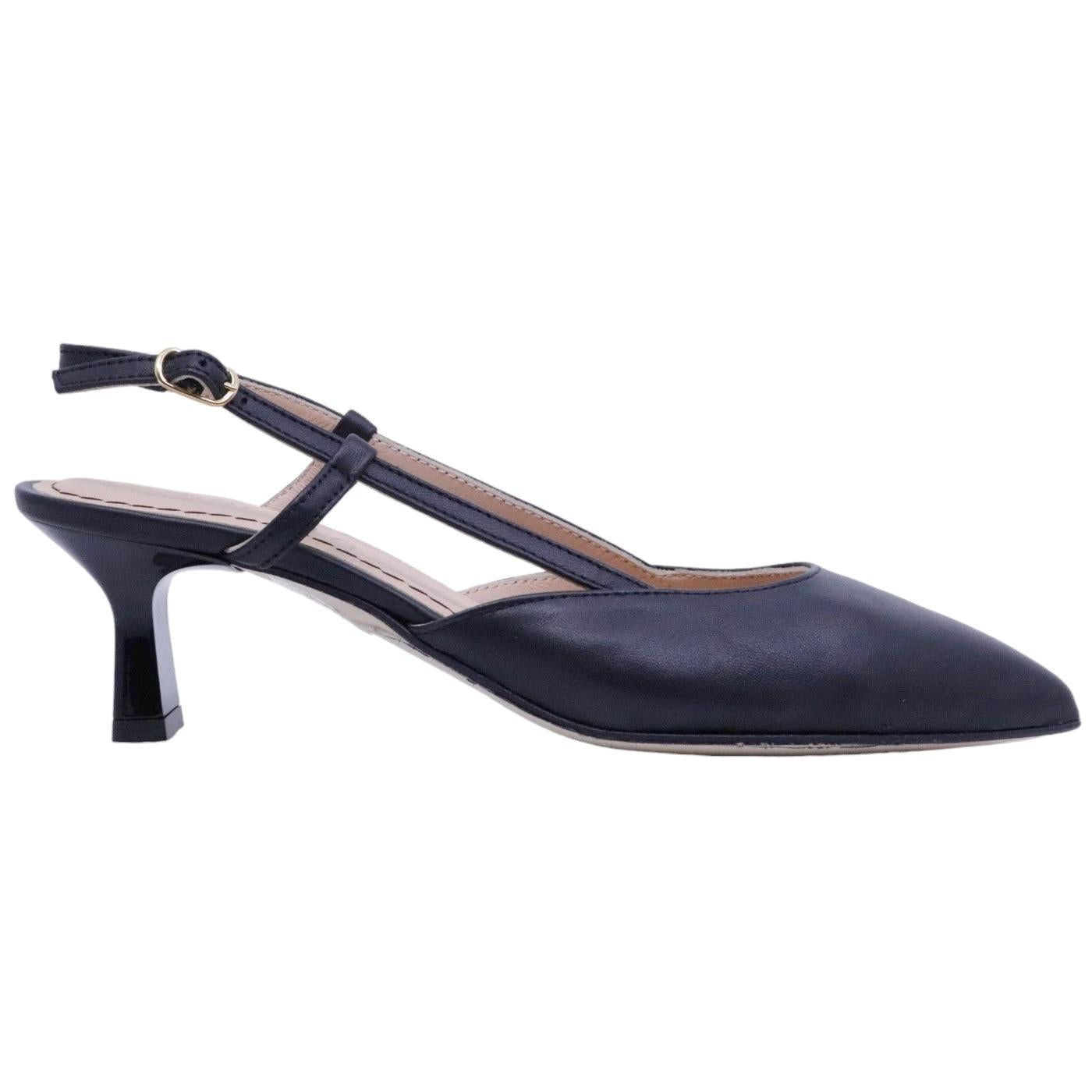 Slingback donna Le Briella Z897 in pelle nera 