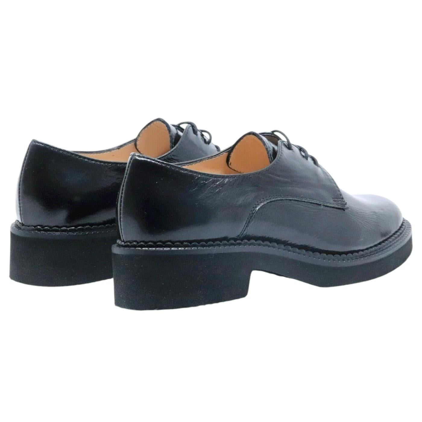 Le Briella 1168 scarpa allacciata donna in pelle lucida nera 