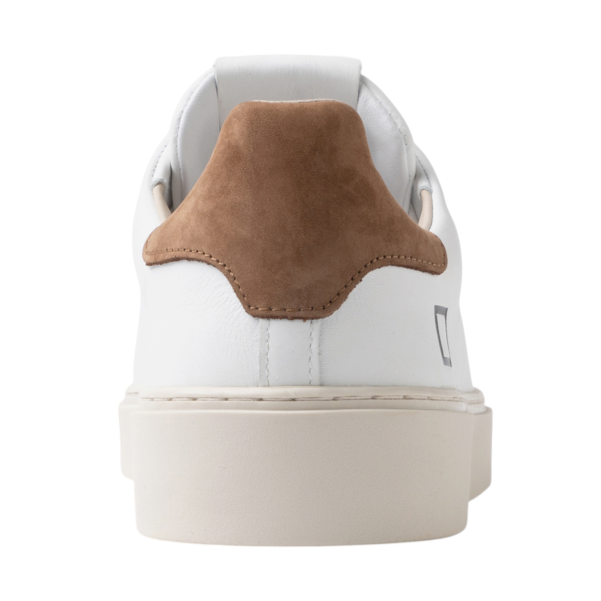 DATE Levante Calf White Brown LV CA WN sneaker uomo in pelle bianca con talloncino marrone 