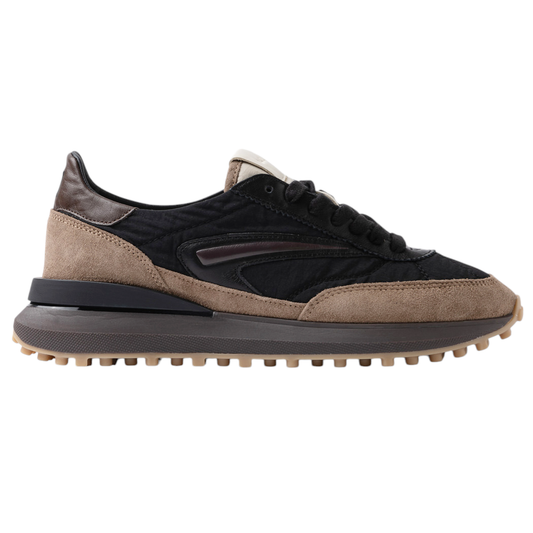 DATE Athleta Nylon Black AT NY BK sneaker uomo in nylon e suede nero 