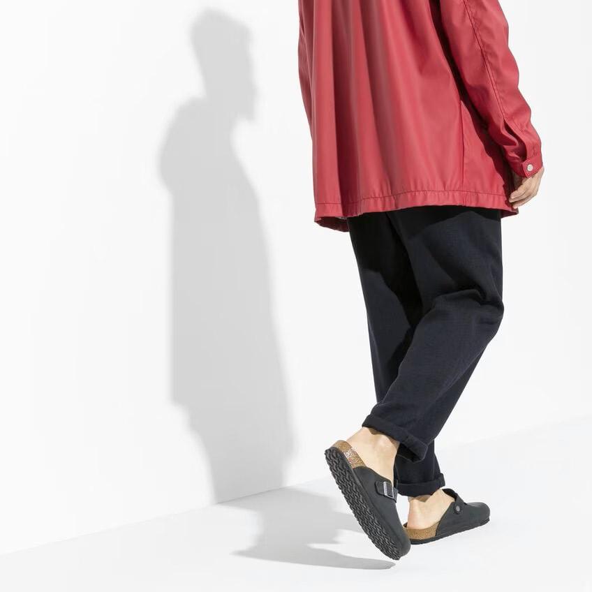 Birkenstock Boston in pelle oiled nero 