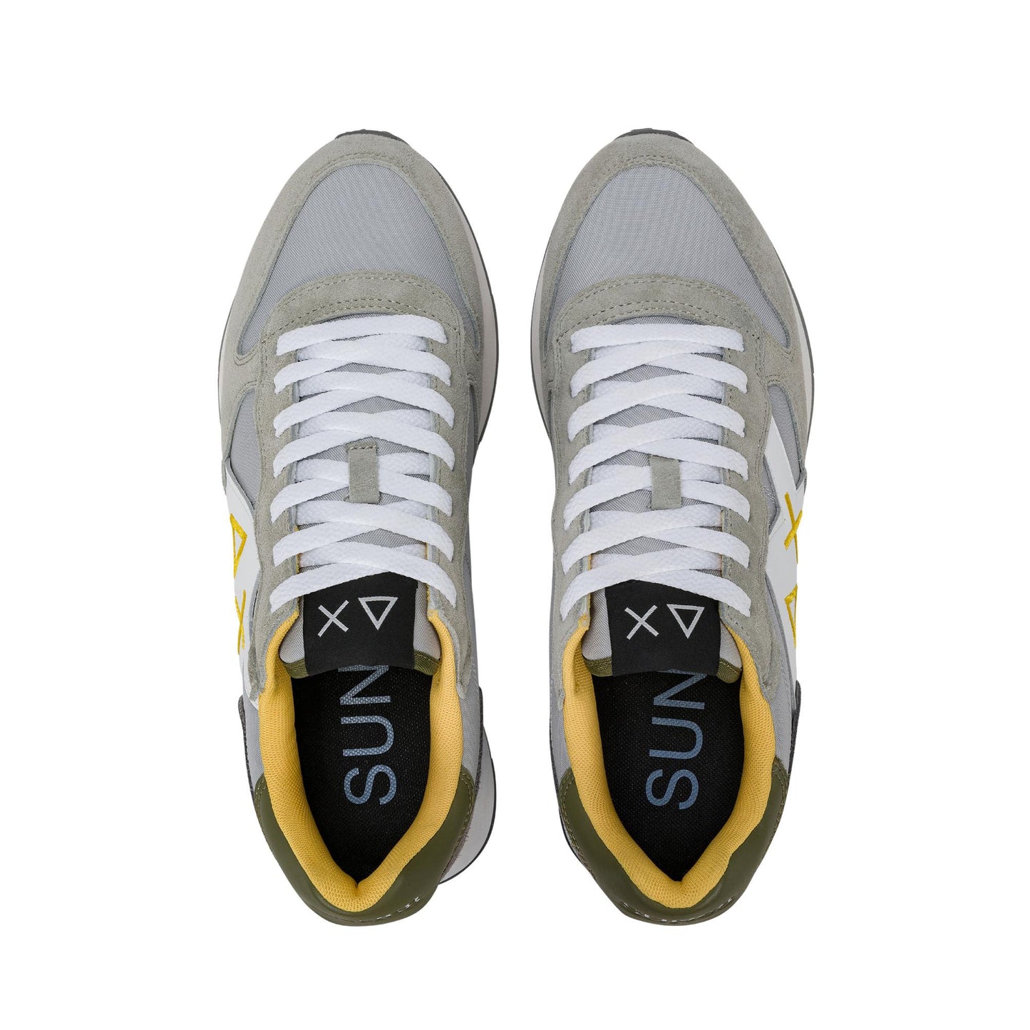 Sun68 Jaki 2.0 Solid Z36115-06 sneaker uomo grigio chiaro in nylon e camoscio 