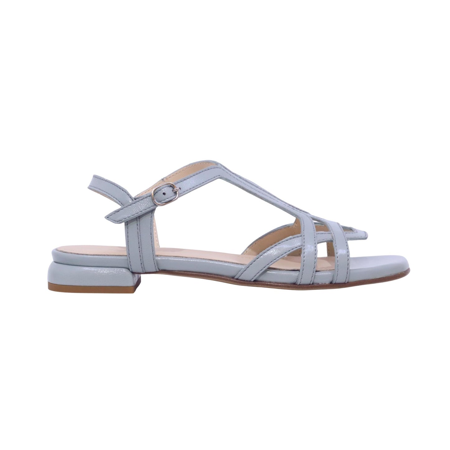 Triver Flight Arrods 858 46 sandalo donna in pelle azzurro felce con cinturino 