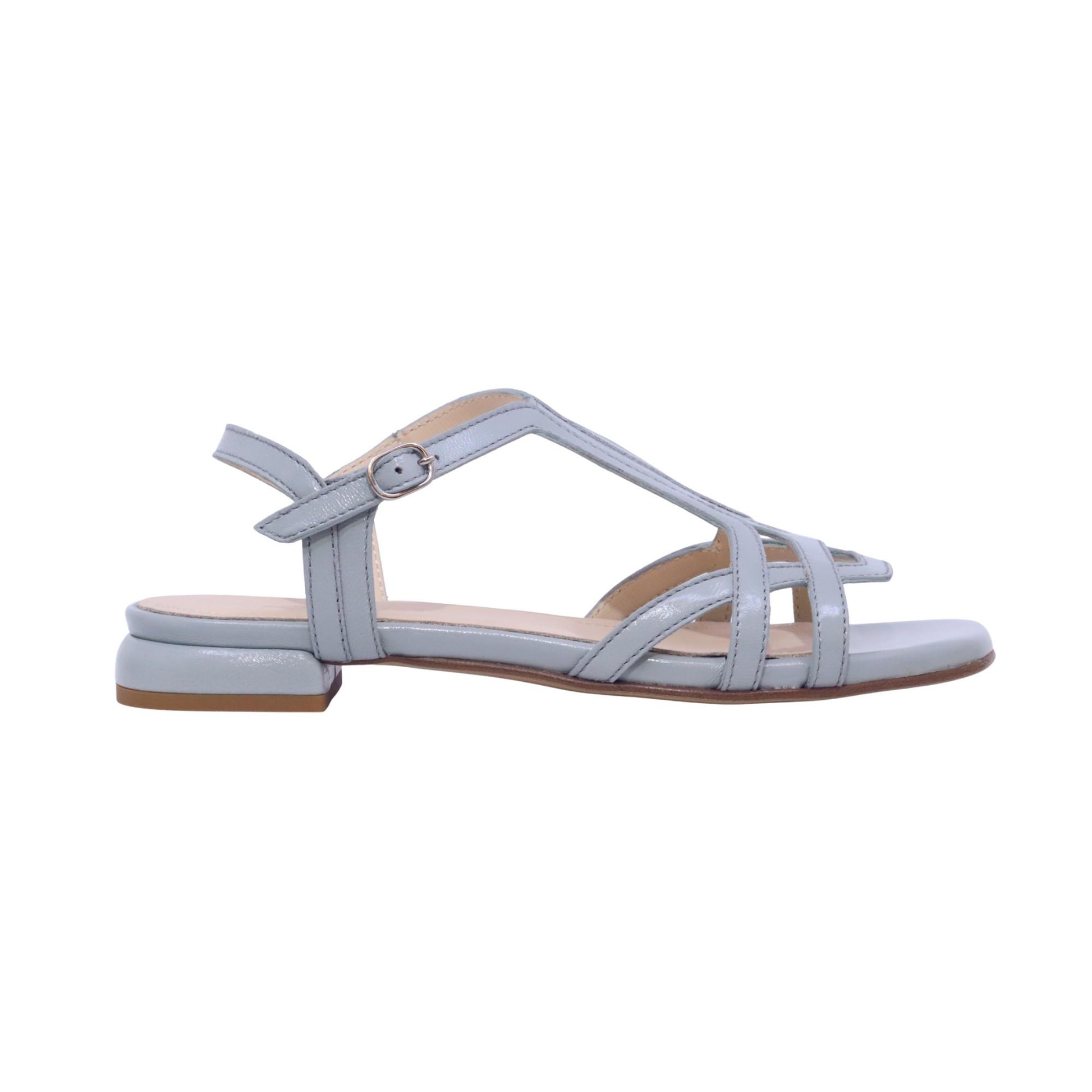 Triver Flight Arrods 858 46 sandalo donna in pelle azzurro felce con cinturino 