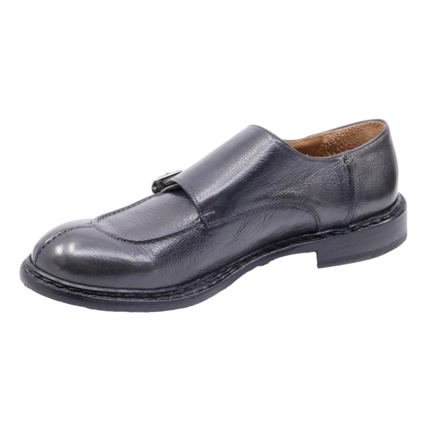 Scarpa uomo con doppia fibbia Crispiniano 6092 