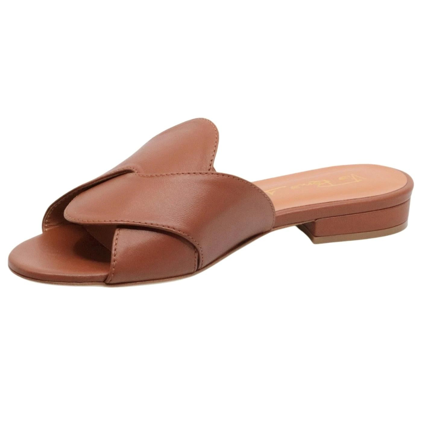 Sandalo donna Via Roma 15 4154 in pelle cuoio e suola in vero cuoio 