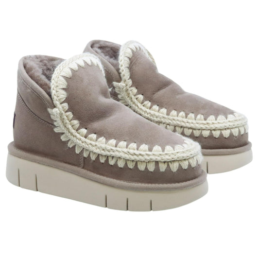 Mou Eskimo Bounce sneaker stivaletto donna in montone elephant grey 