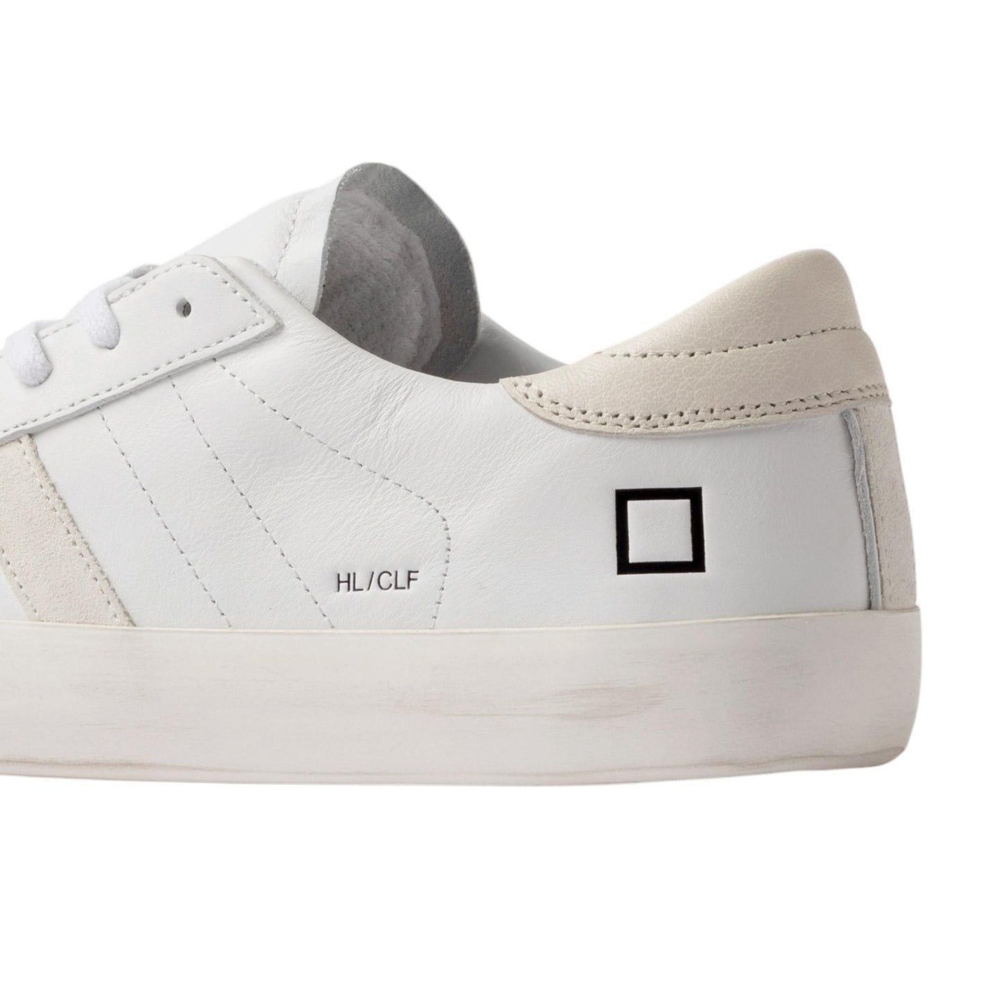 DATE Hill Low Calf White Milk HL CA IM sneaker uomo in pelle bianca 