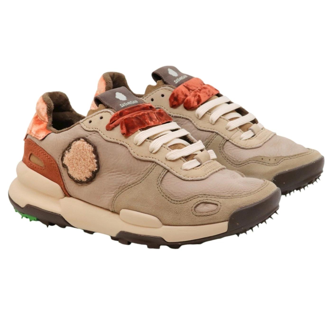 Satorisan Chacrona Premium sneaker donna in pelle stone 
