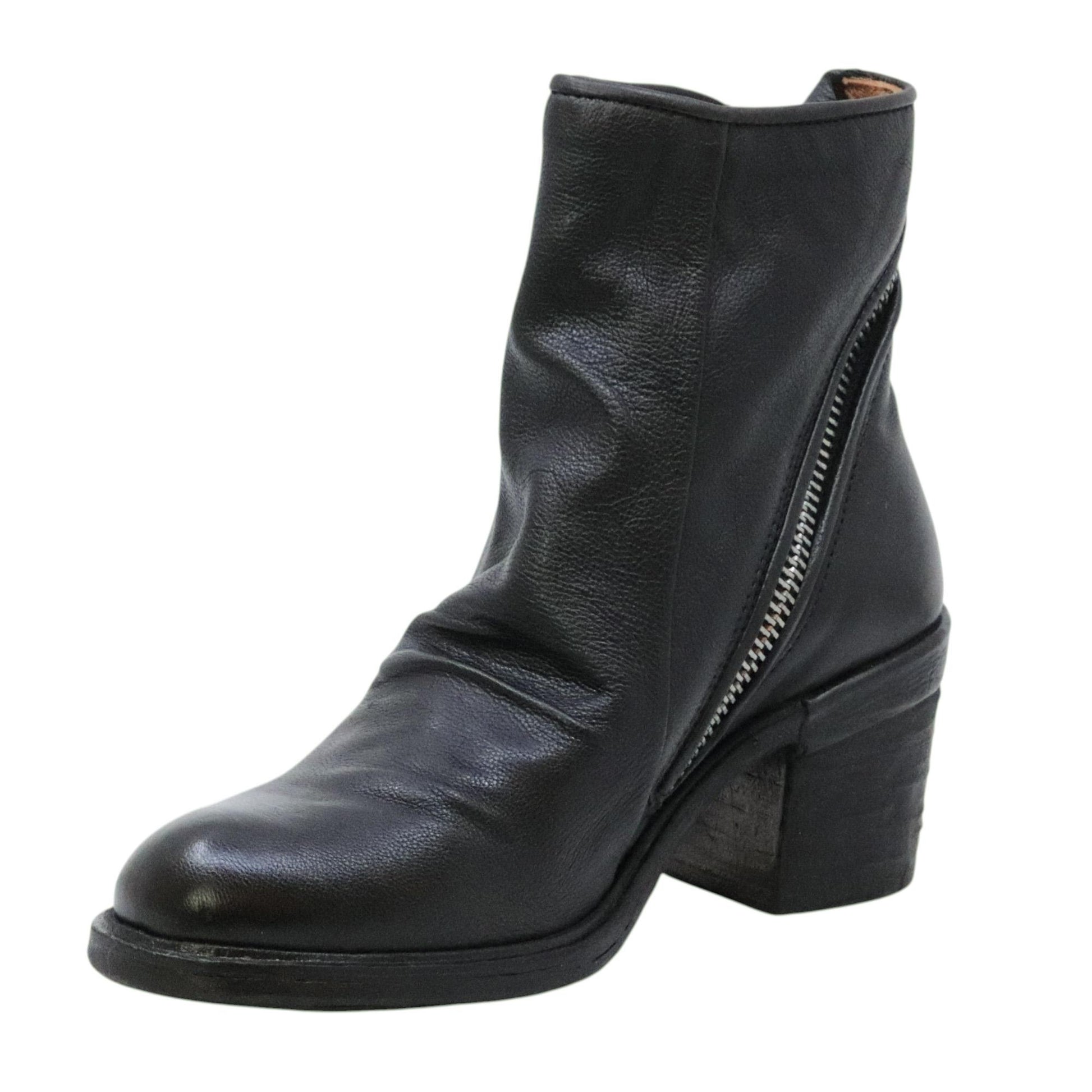 AS98 Jase A24208 stivaletto donna in pelle nera 