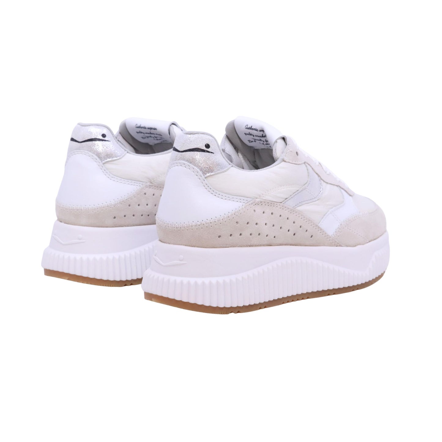 Voile Blanche Club01 Lana Ice White sneaker donna in camoscio e tessuto bianco 