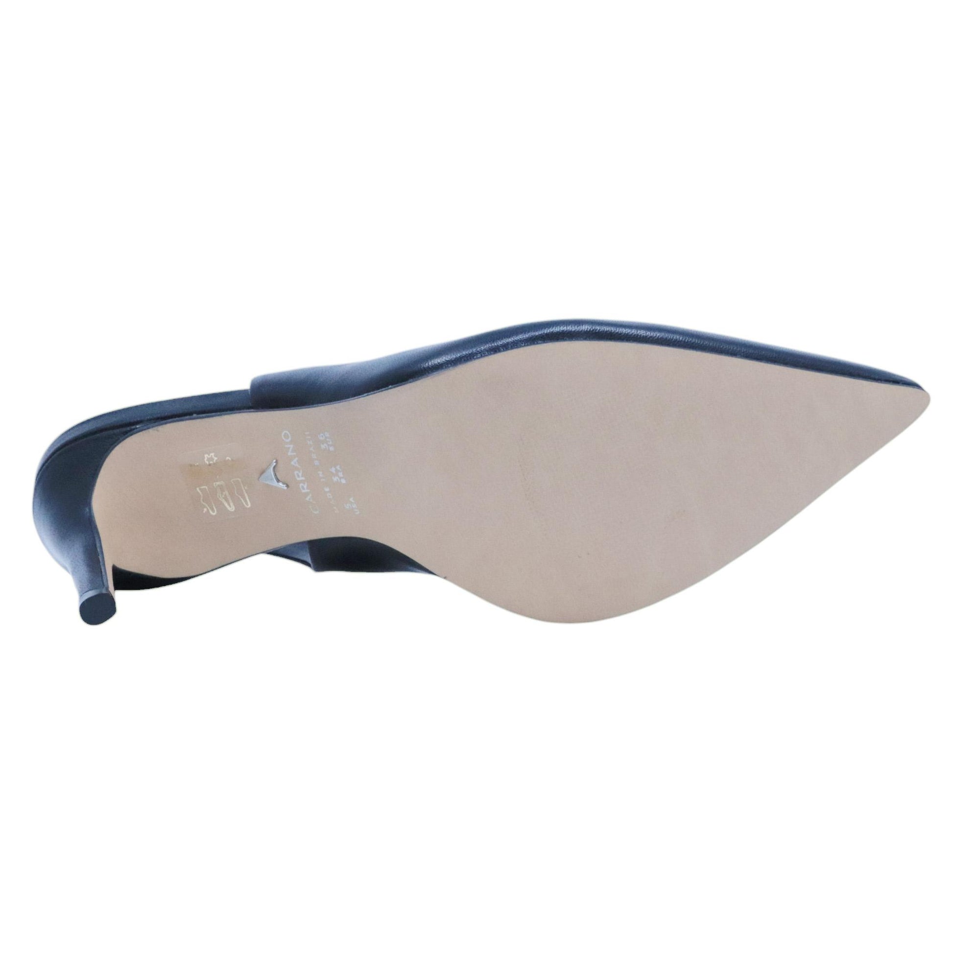 Slingback donna Carrano 195096 in pelle di colore nero 