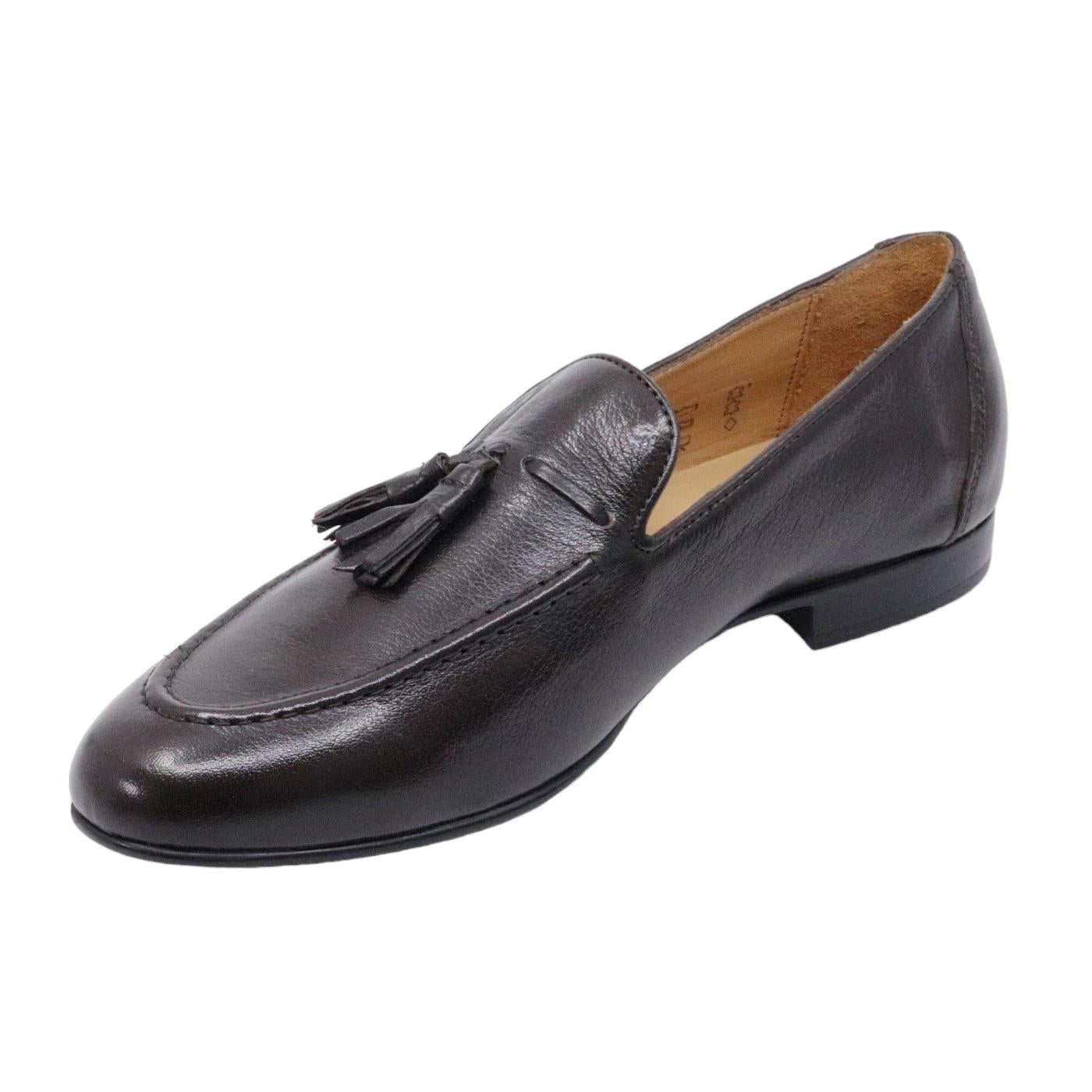 Mocassino uomo Antica Cuoieria 22678 in pelle marrone 