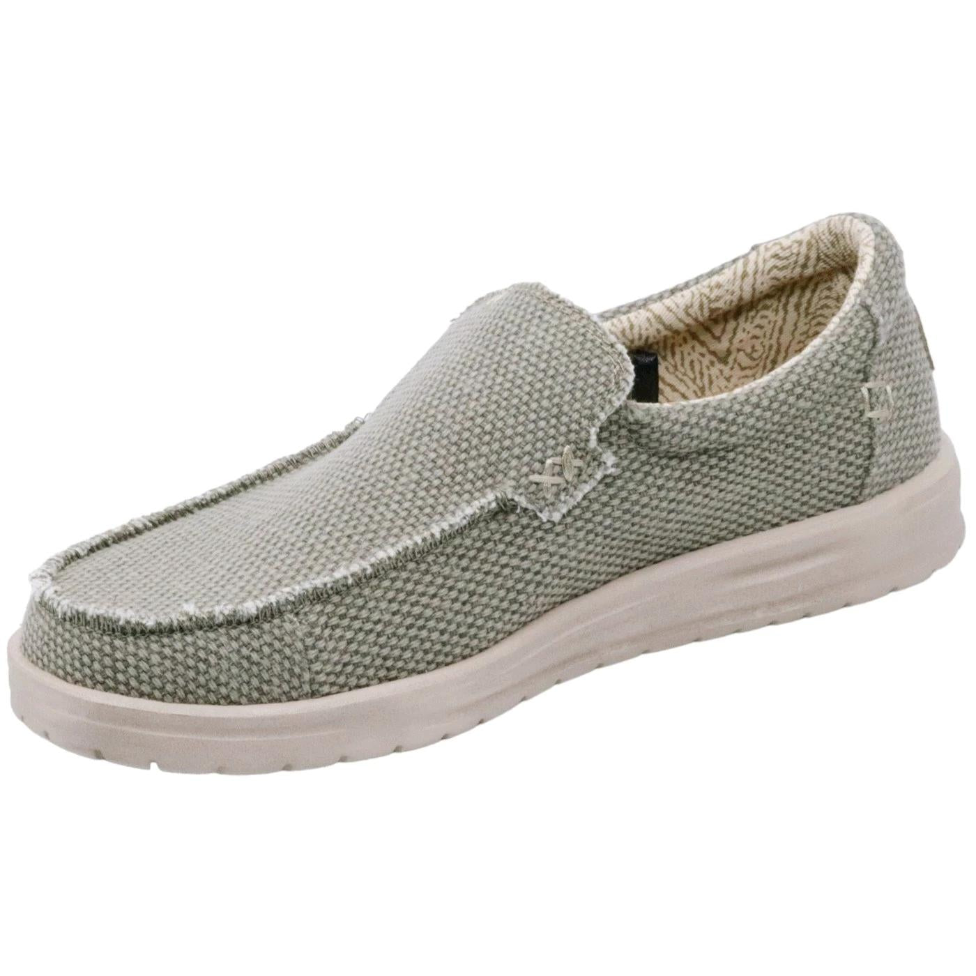 Hey Dude Mikka Braided sneaker slip on uomo in verde 