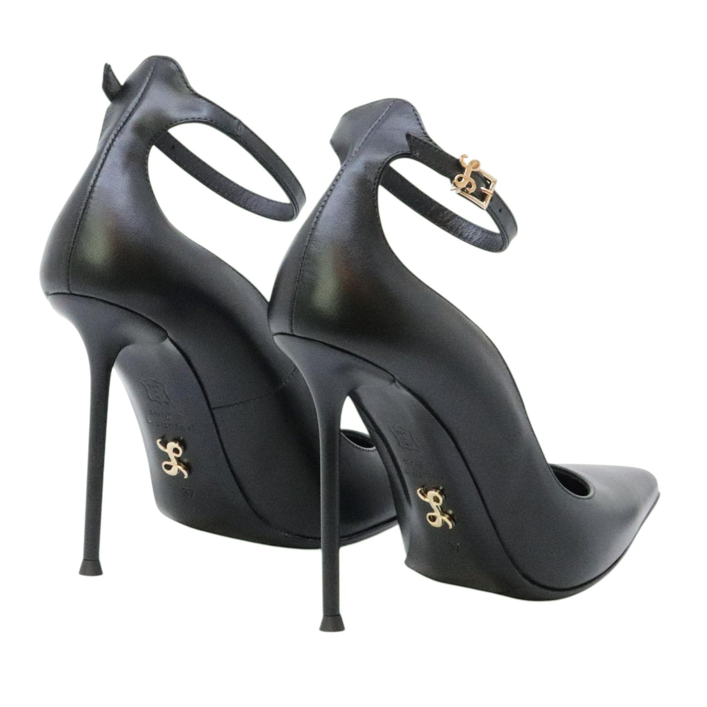 Sergio Levantesi Livia56 décolleté donna pelle nero cinturino 