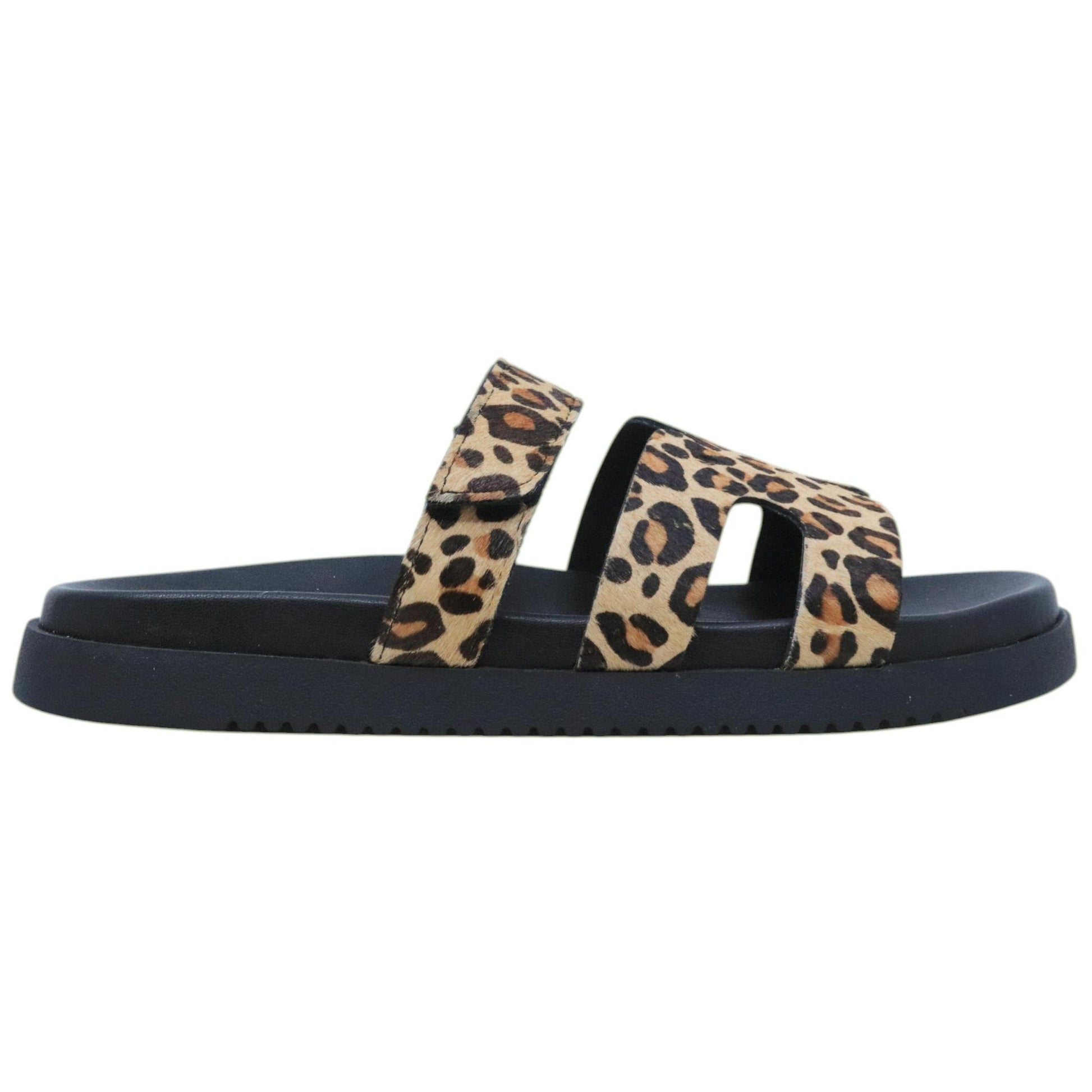 Ciabatta Steve Madden Missile in pelle con stampa leopardo 