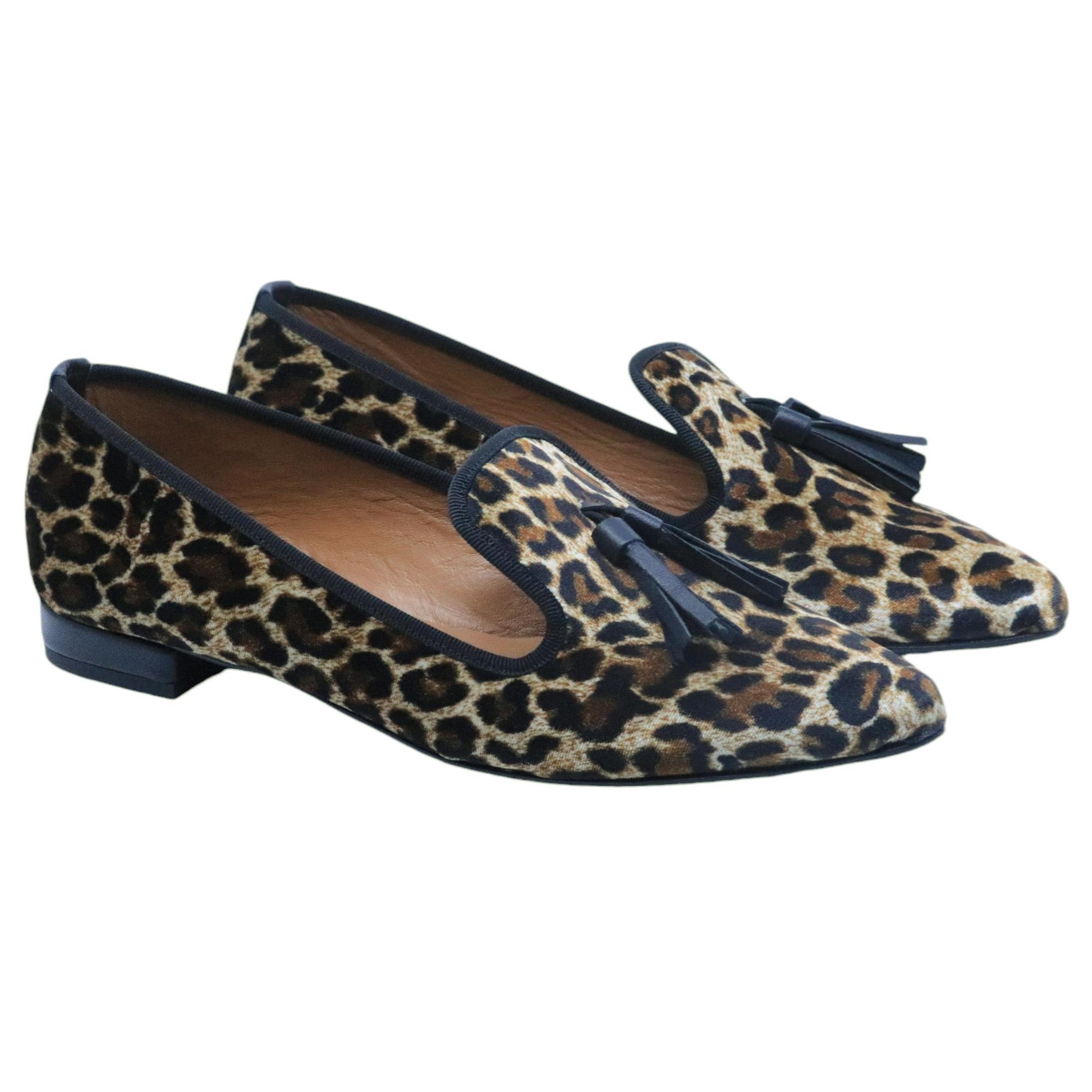 Ballerina da donna Jaffè modello 641 in velluto cavallino maculato 