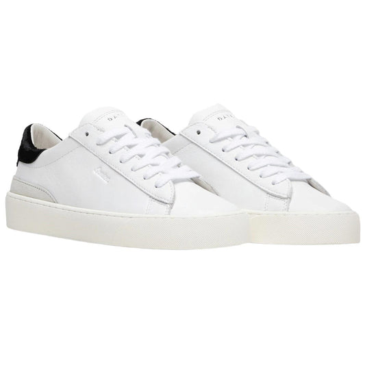 DATE Sonica Calf White Black SO-CA-WB sneaker donna in morbida pelle bianca 