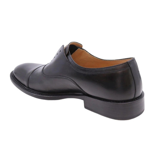 Scarpa Oxford da uomo di Seboy's in pelle nera spazzolata 