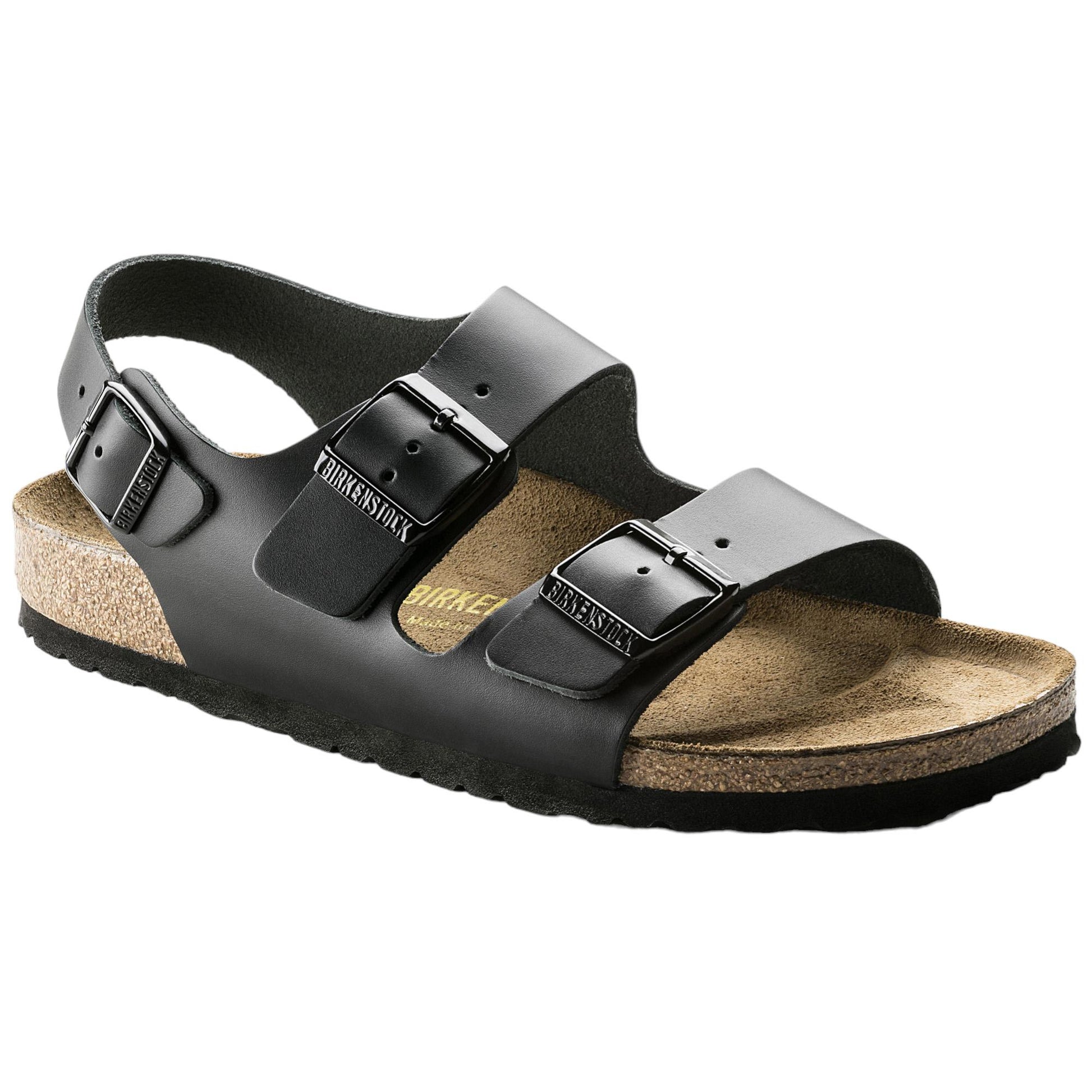 tripla fibbia in pelle nera MILANO-NATURLEA-BLKBLACK BIRKENSTOCK